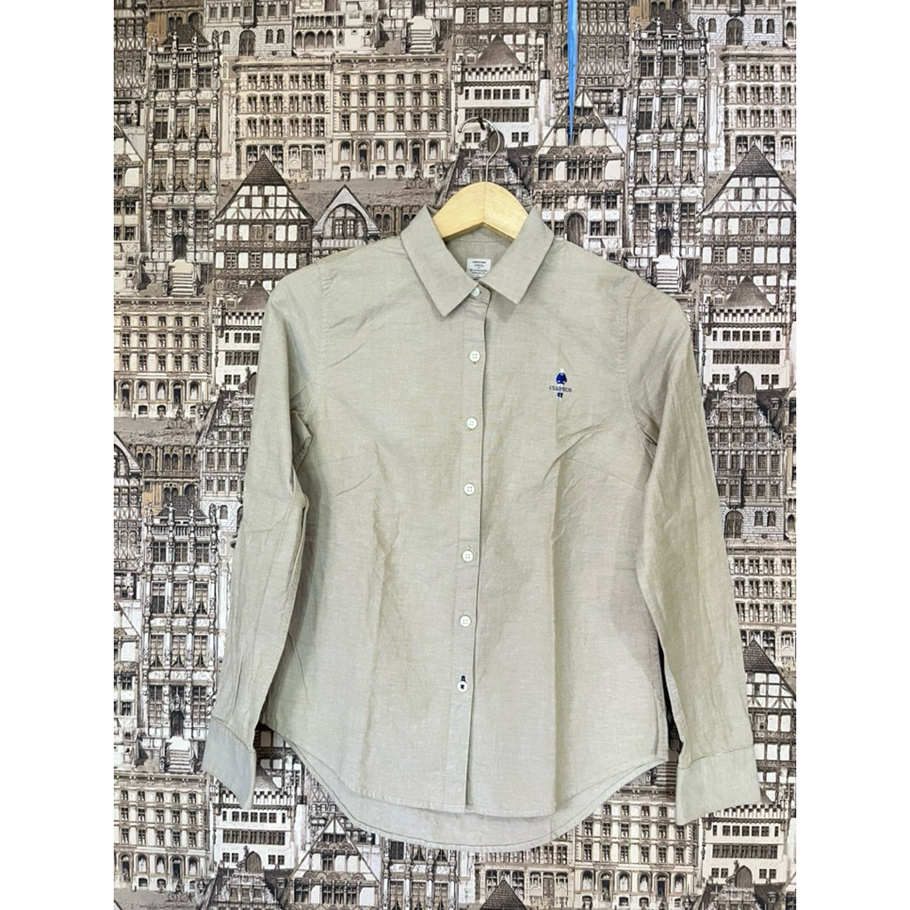 Preloved Kemeja Giordano Classics_Coklat Muda