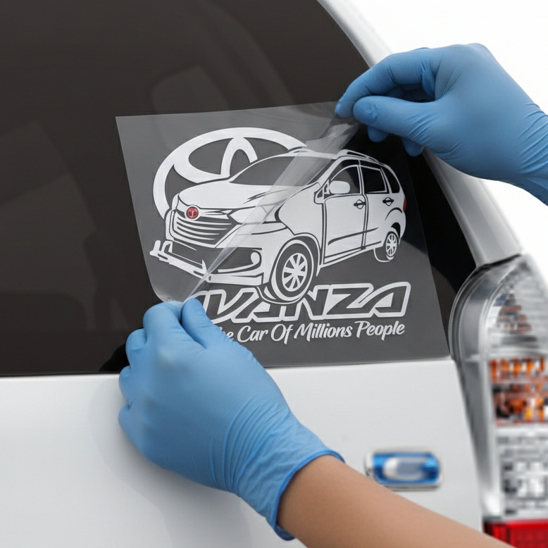 Stiker Mobil Avanza Premium – Desain Keren Kaca Belakang | Cutting Sticker Tahan Air