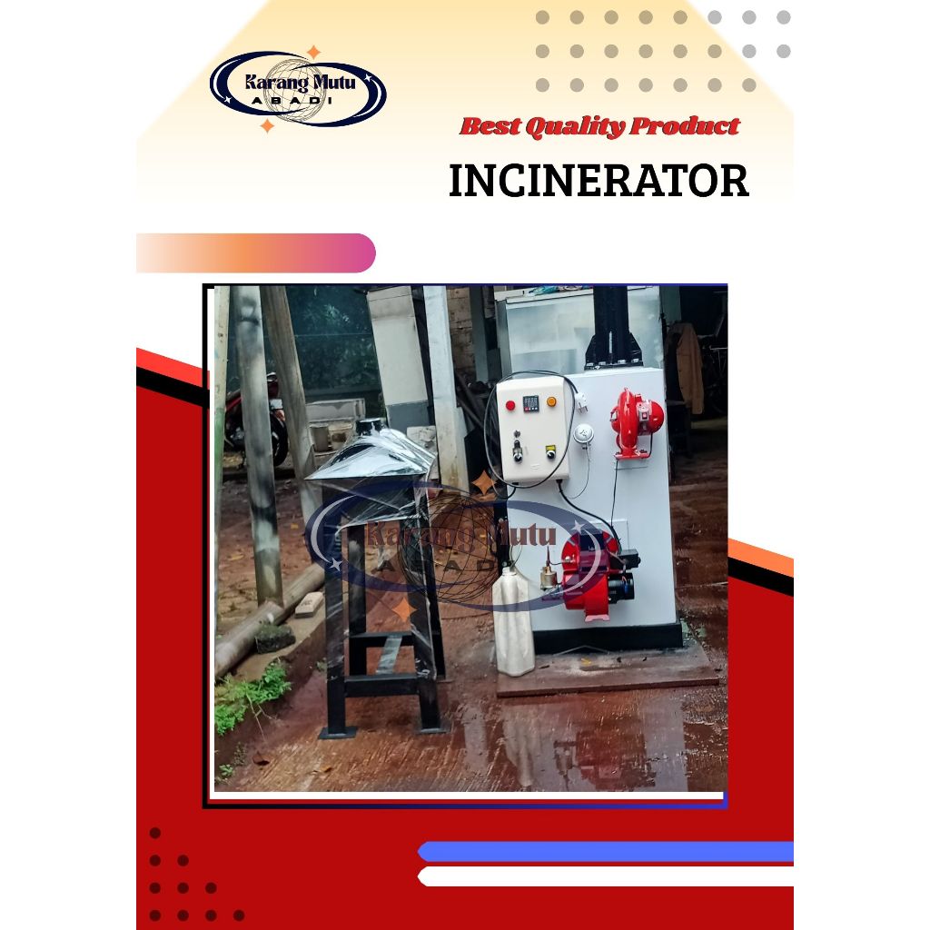 Mini Incinerator limbah medis 5kg/jam Dimensi Ruang : 35x35x50cm
