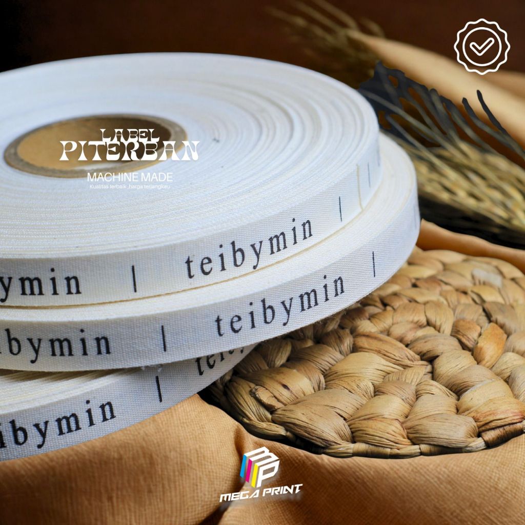 label katun 50 meter, label katun custom, label katun hijab, label katun baju, label hijab