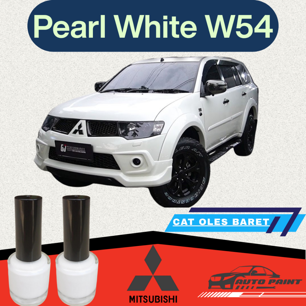 Cat Oles Pearl White W54 Mitsubishi Pajero Mirage Putih Mutiara Penghilang Baret