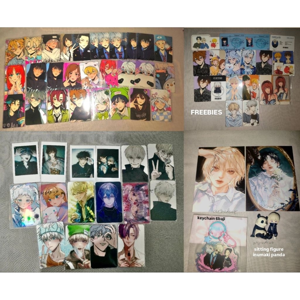 postcard photocard keychain sitting figure inumaki panda jujutsu kaisen blue lock genshin impact 6ba