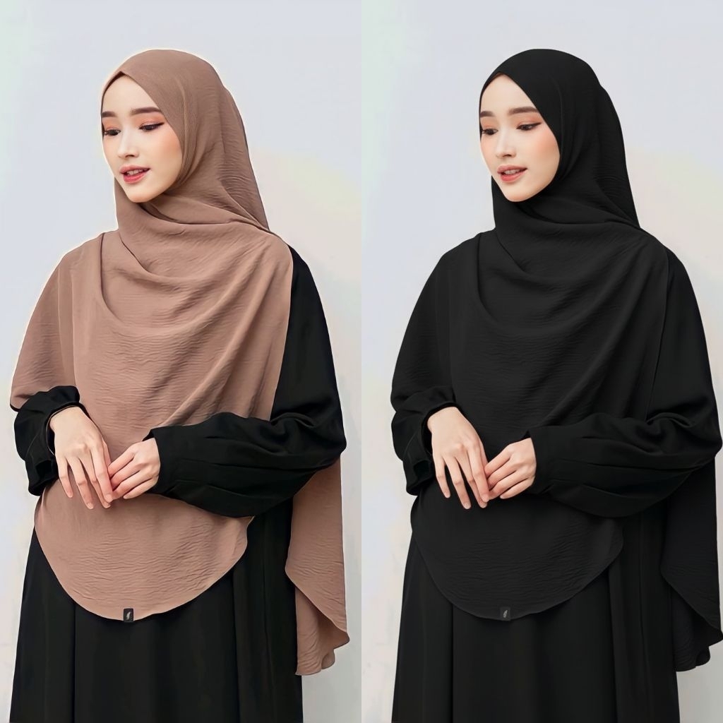 Pashmina Oval jumbo Crinckle Airflow Size L & XL /Pashmina Oval  Syar'i crinkle airflow
