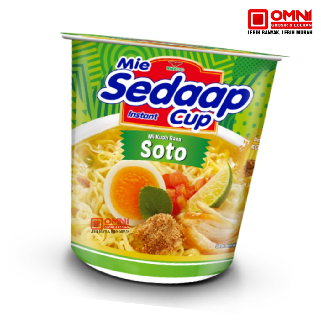 Sedaap Mie Instan Cup Soto 81 gr Mie Gelas Sedaap Soto