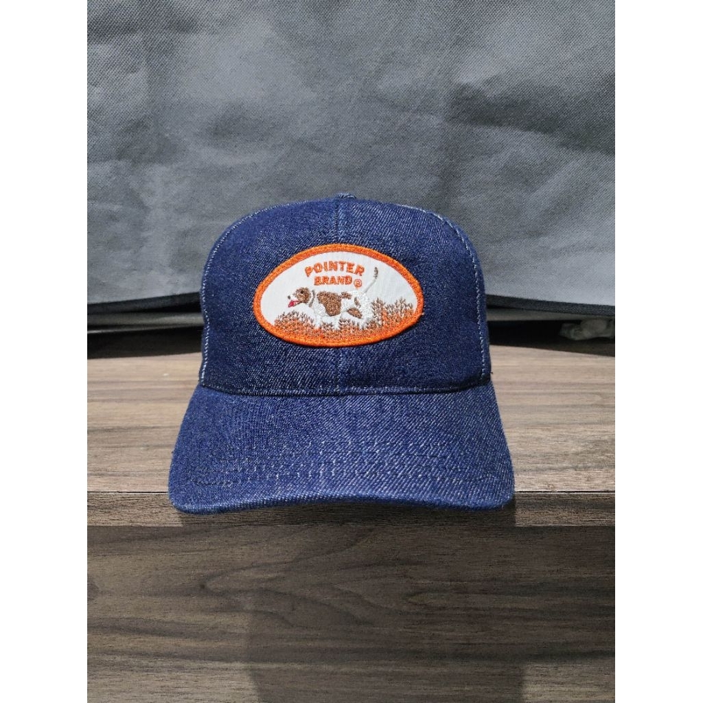 Topi bahan jeans pointer brand strap Made in usa