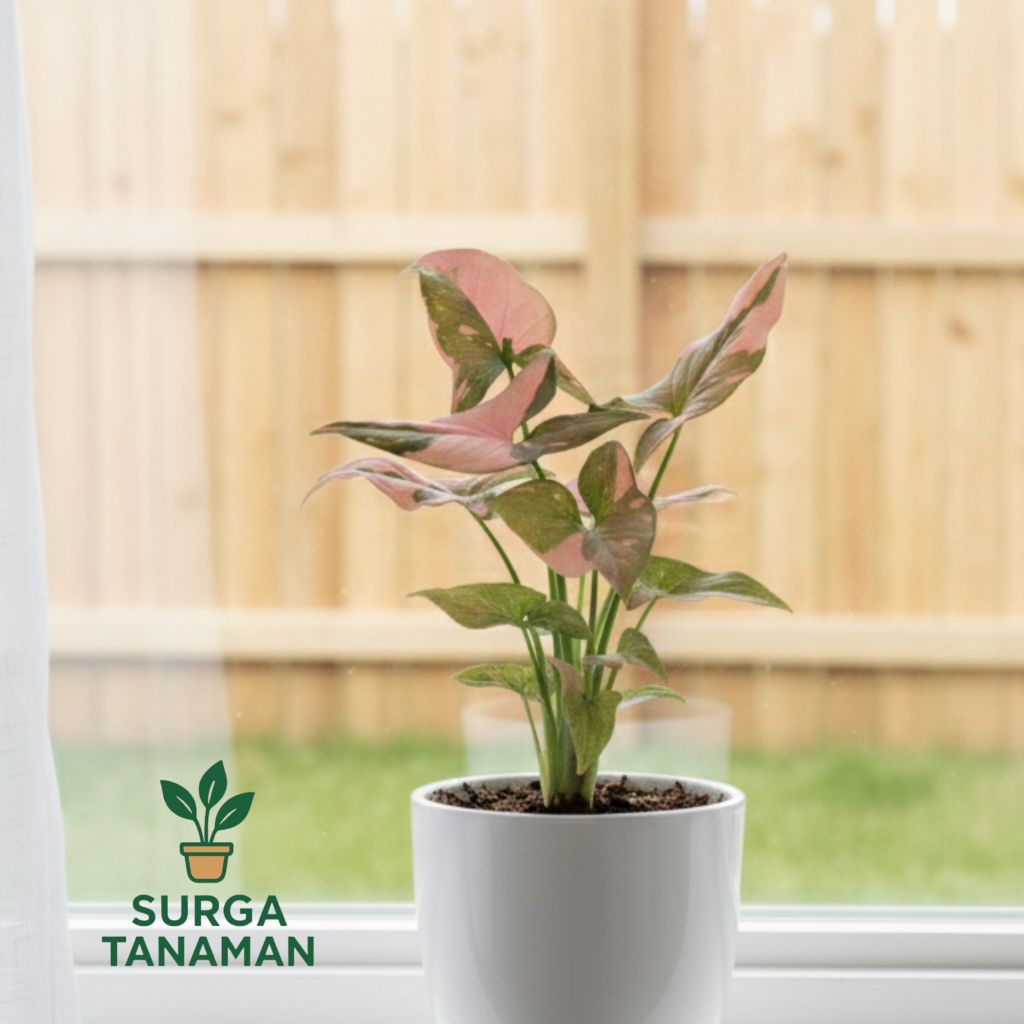 Tanaman indoor syngonium pink splash - tanaman syngonium pink splash - tanaman cantik