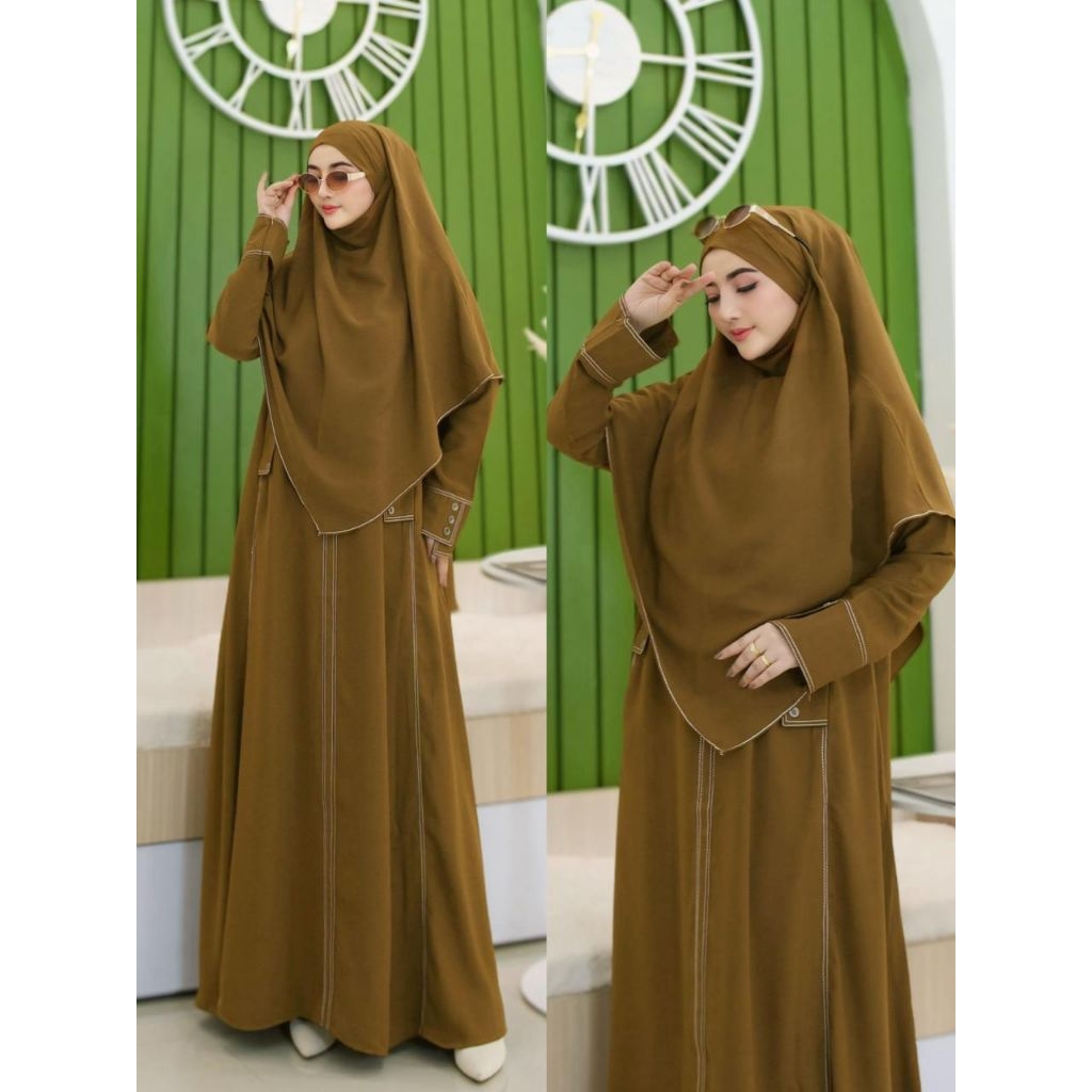 NEW ARRIVAL//KHADIJAH DRESS (SET KHIMAR)