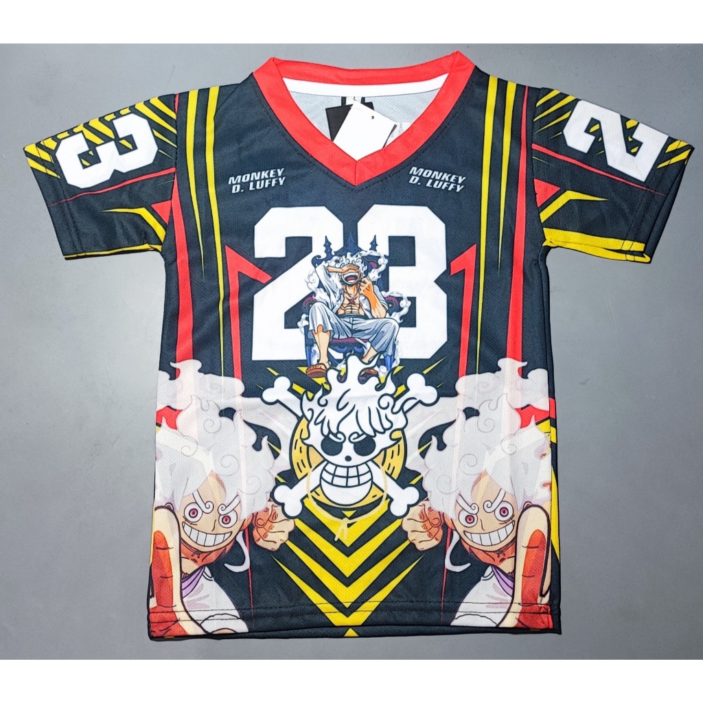 Kaos Jersey Anak Cowok Cewek Fullprint Gambar One Piece