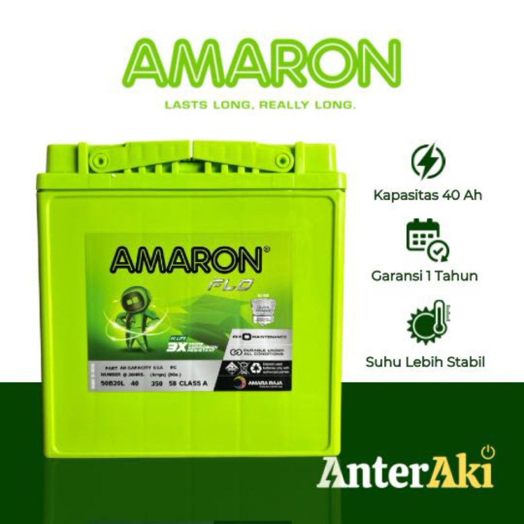 AMARON HILIFE FLO 50B20L Aki Mobil Calya Sigra - Aki Kering NS40ZL