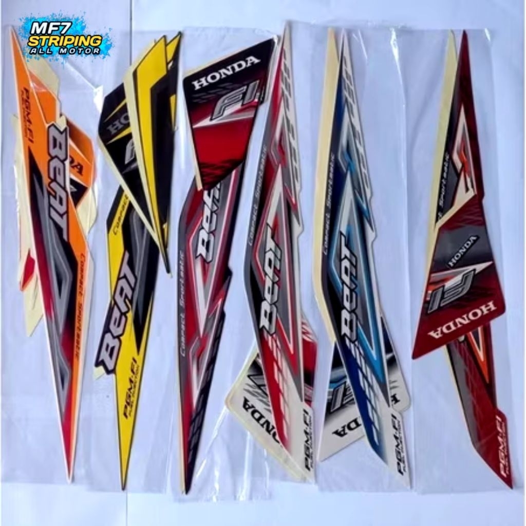 STRIPING HONDA BEAT FI 2014 ORIGINAL LENGKAP FULLSET STIKER BEAT FI 2014 FULLSET