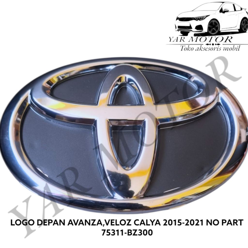EMBLEM LOGO DEPAN ORIGINAL TOYOTA AVANZA VELOZ DAN CALYA 2015-2021 LOGO GRILL DEPAN TOYOTA AVANZA VE