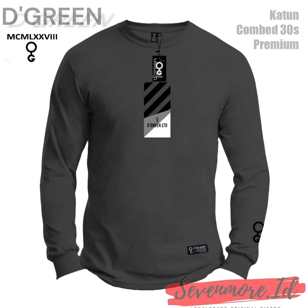 D`GREEN Tshirt Lengan Panjang Original Pria Wanita Motif SIMPEL/Kaos Greenlight Original/ Baju Kaos 