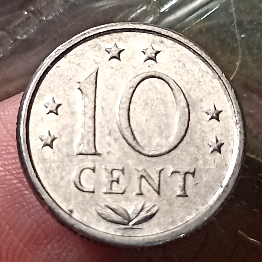 Koin Kuno Belanda / Netherlands Antilles 10 Cents Tahun 1980