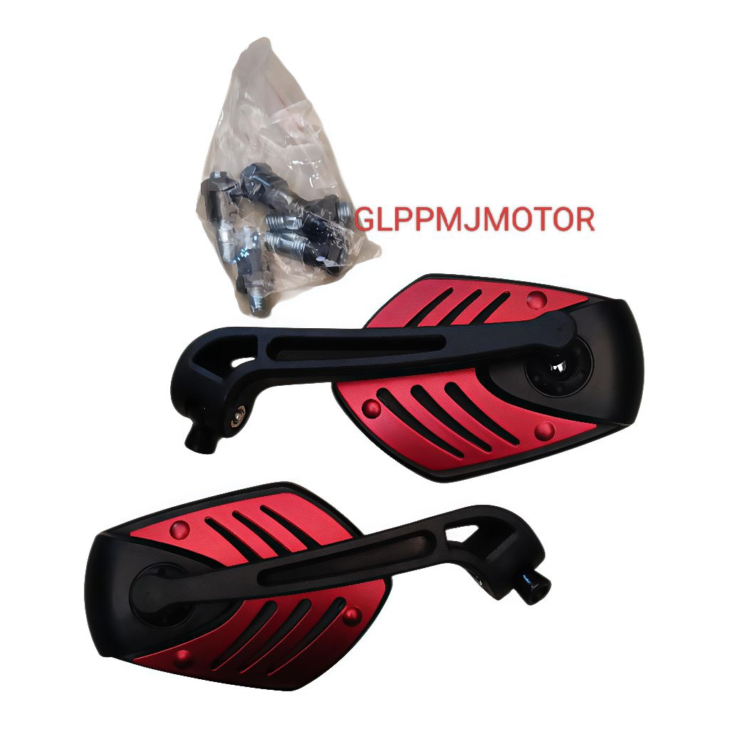 Spion Variasi Tanduk Lipat Koso Merah All Motor Beat Vario Mio Supra Karisma Blade Tiger Revo Verza 
