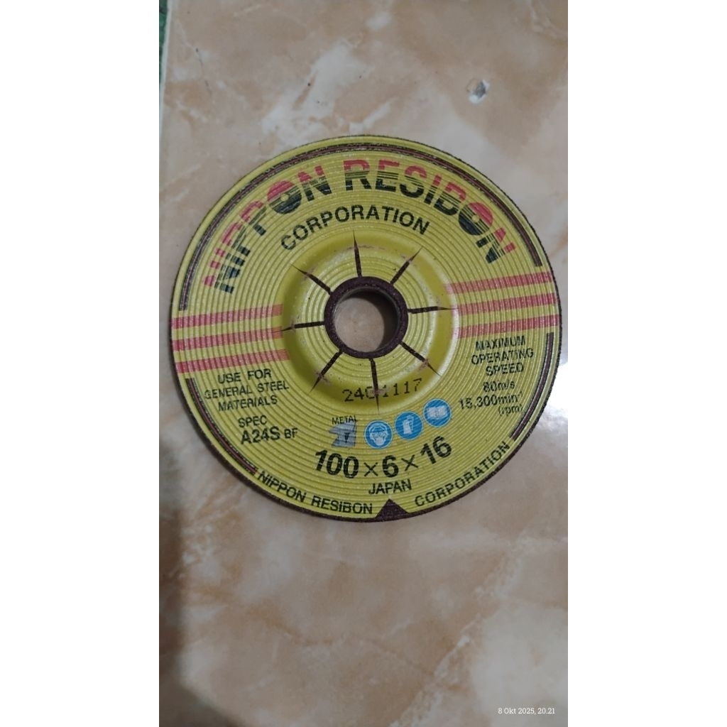 BATU GERINDA AMPLAS NIPPON RESIBON 4" 100% ORIGINAL