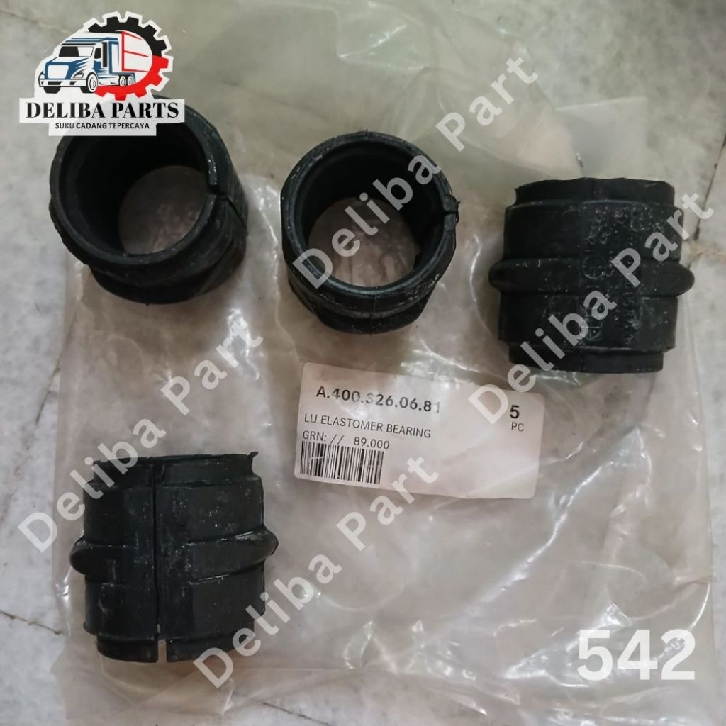 Bushing stabil belah depan, lu elastomer bearing Mercy Axor 1623, 2523, 2528, 4028, 4928, 3336, 3340