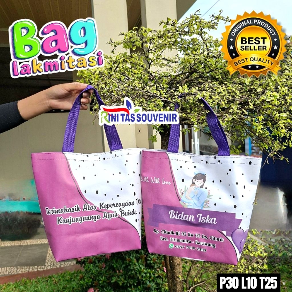 Tas Lakmitasi Printing Tas Bidan Tas Partus Bidan Tas Hampers Full Printing