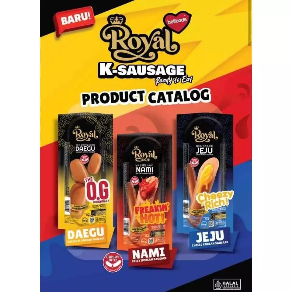 Belfoods Royale Sosis 55Gram Original | Keju | Sosis Single Belfoods Royal | Belfoods Sosis Single