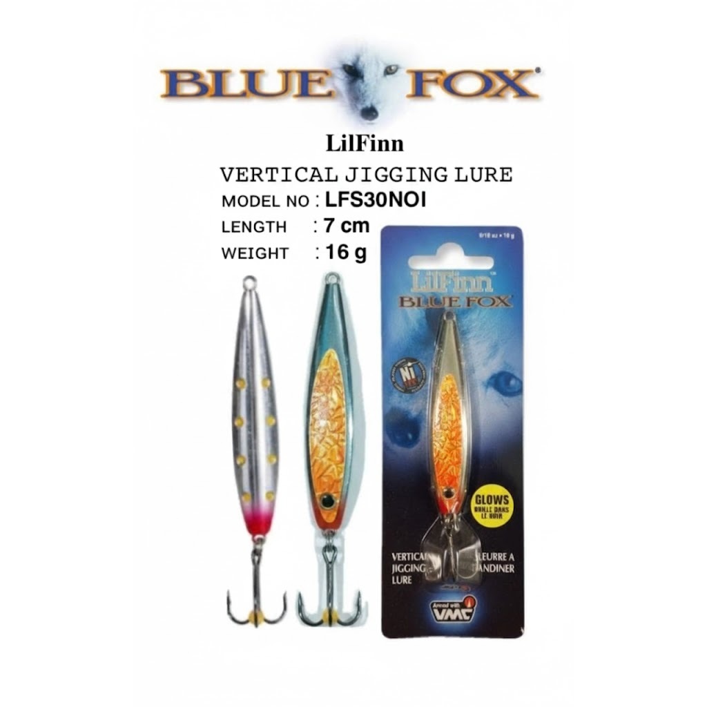 LURE / UMPAN BLUE FOX LILFINN VERTICAL JIG DESKRIPSI PRODUK