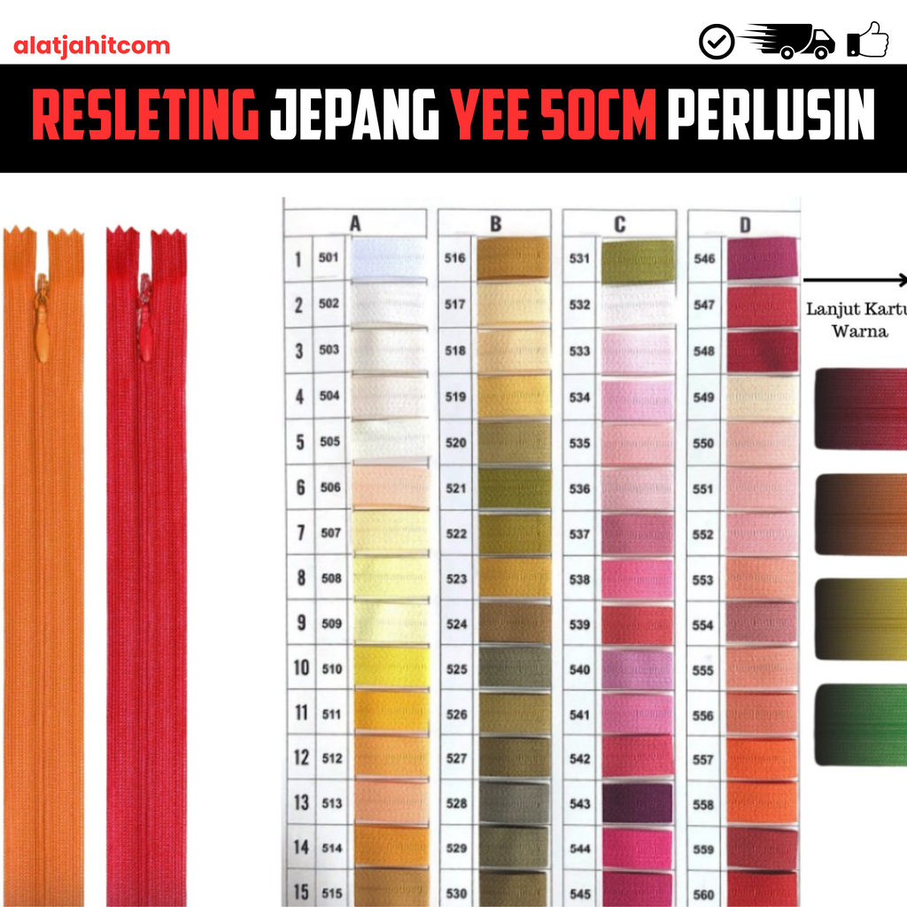 Resleting Jepang YEE 50cm / 20 Inch PERLUSIN