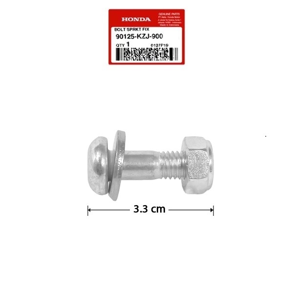 ORI  90125-KZJ-900 Baut Gear Gir Belakang Bolt Sprocket Fix CRF 150 L ORIGINAL
