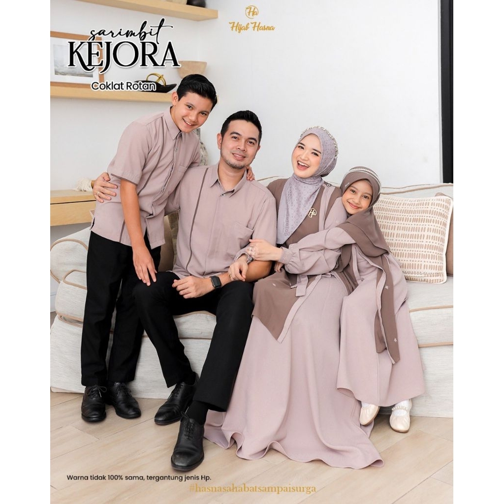 [PO] Kejora Family Series (Coklat Rotan) by Hasna Hijab - Original Hasna Hijab - Bisa dicicil - Sari
