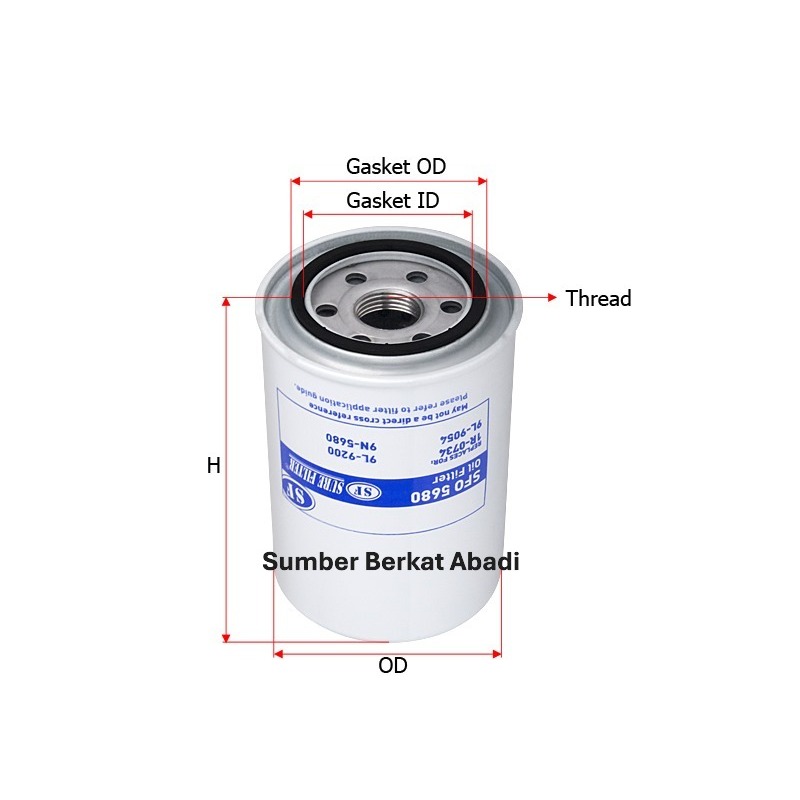 SURE SFO5680 SFO-5680 SFO 5680 OIL FILTER BT2992 BT 292 1R-0734 1R0734 1R 0734 9L-9054 9L-9200 9N-56
