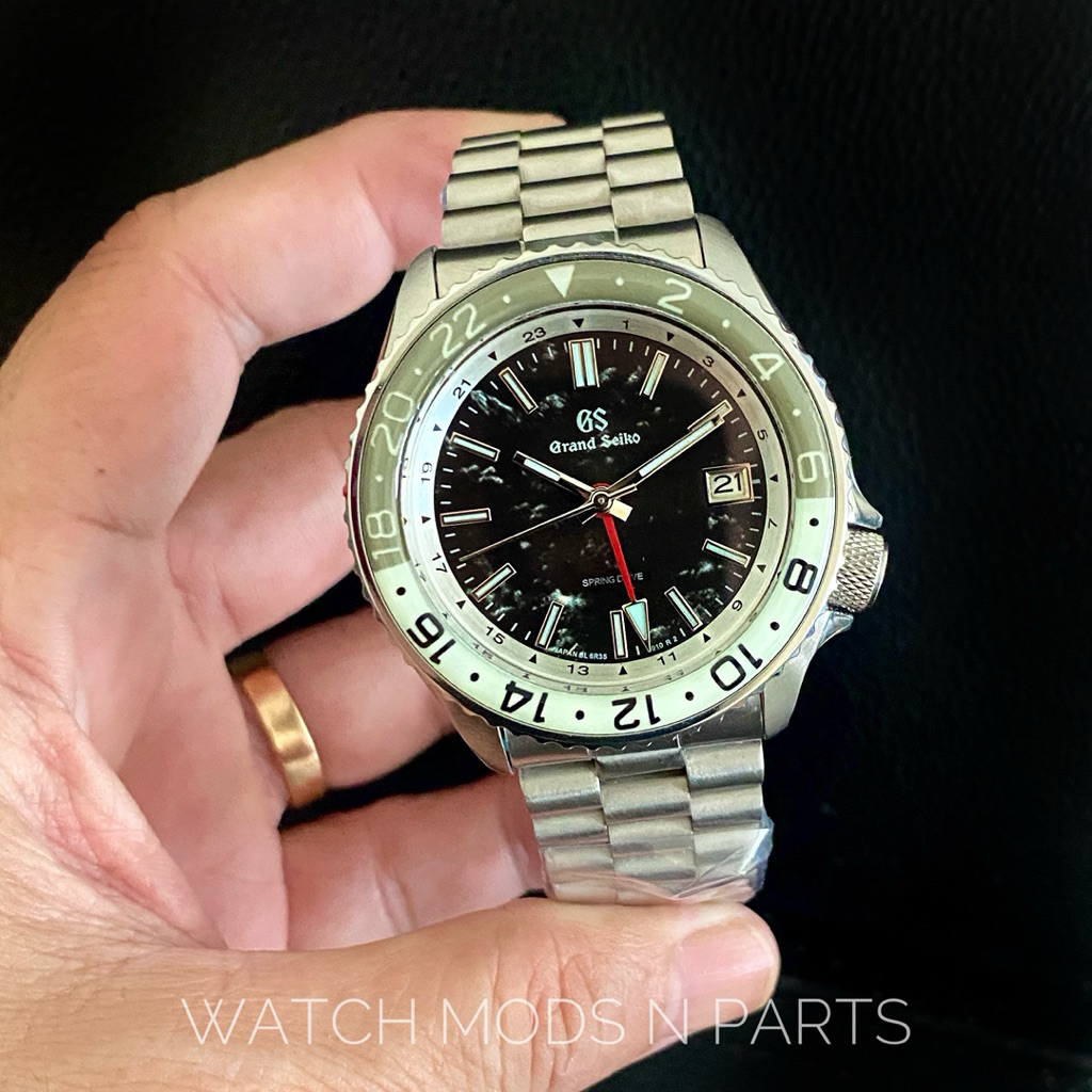 WMNP GS Grand Seiko NH34A mod The Night Sky, GMT Berfungsi bgw9 Lume on bezel hands dial 42mm
