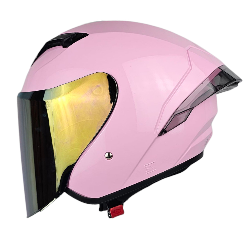 HELM GM G2 SOLID | PINK OR| G-2 SINGLE VISOR SNI ORIGINAL VISOR IRIDIUM-PENGUNCI MIKROLOCK
