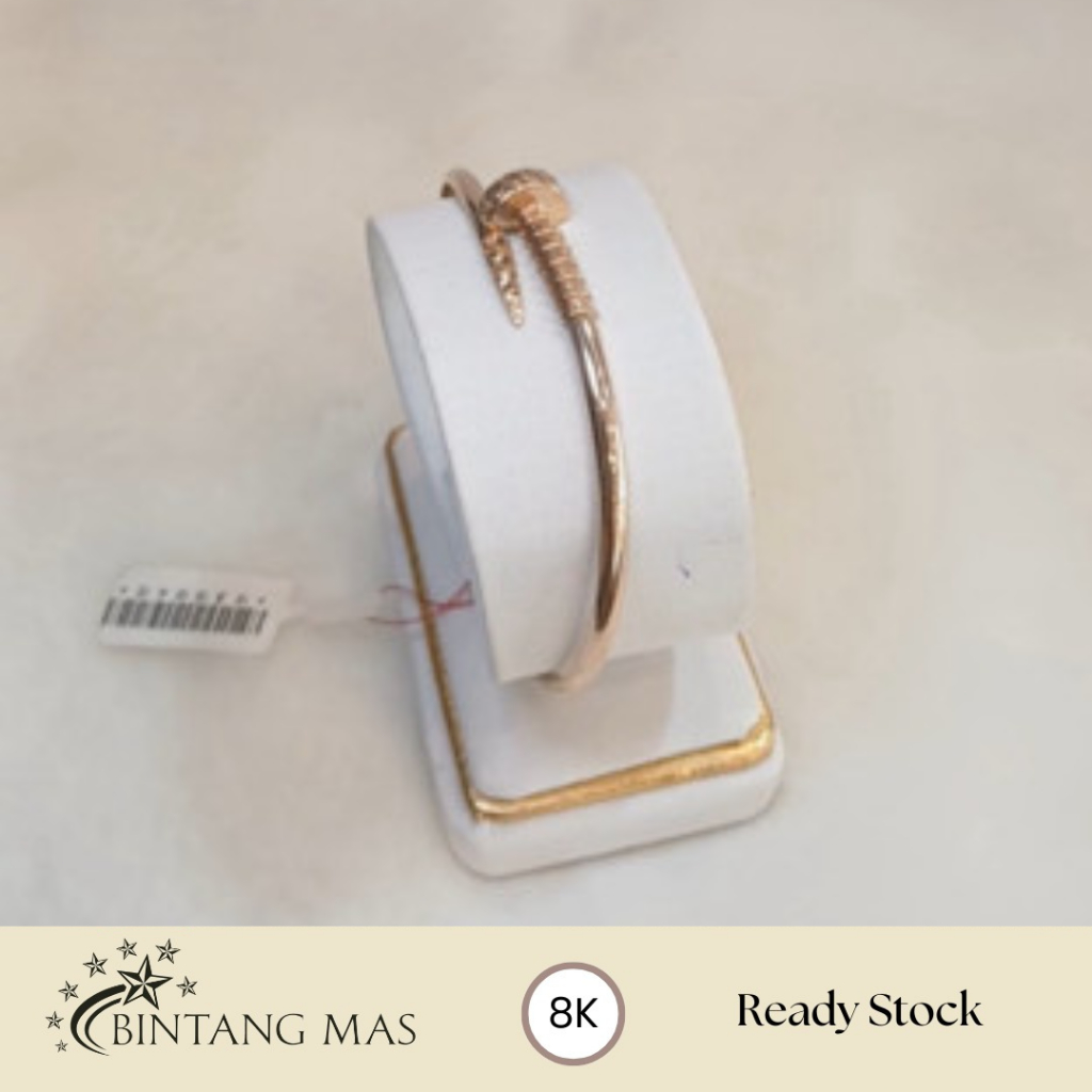 Gelang Emas Model Bangle Variasi Paku Bintang Mas Ngawi