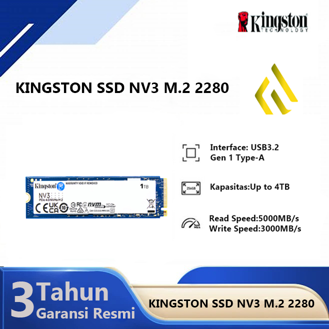 SSD Kingston NV3 1TB - SSD M.2 NVMe PCIe Gen 4