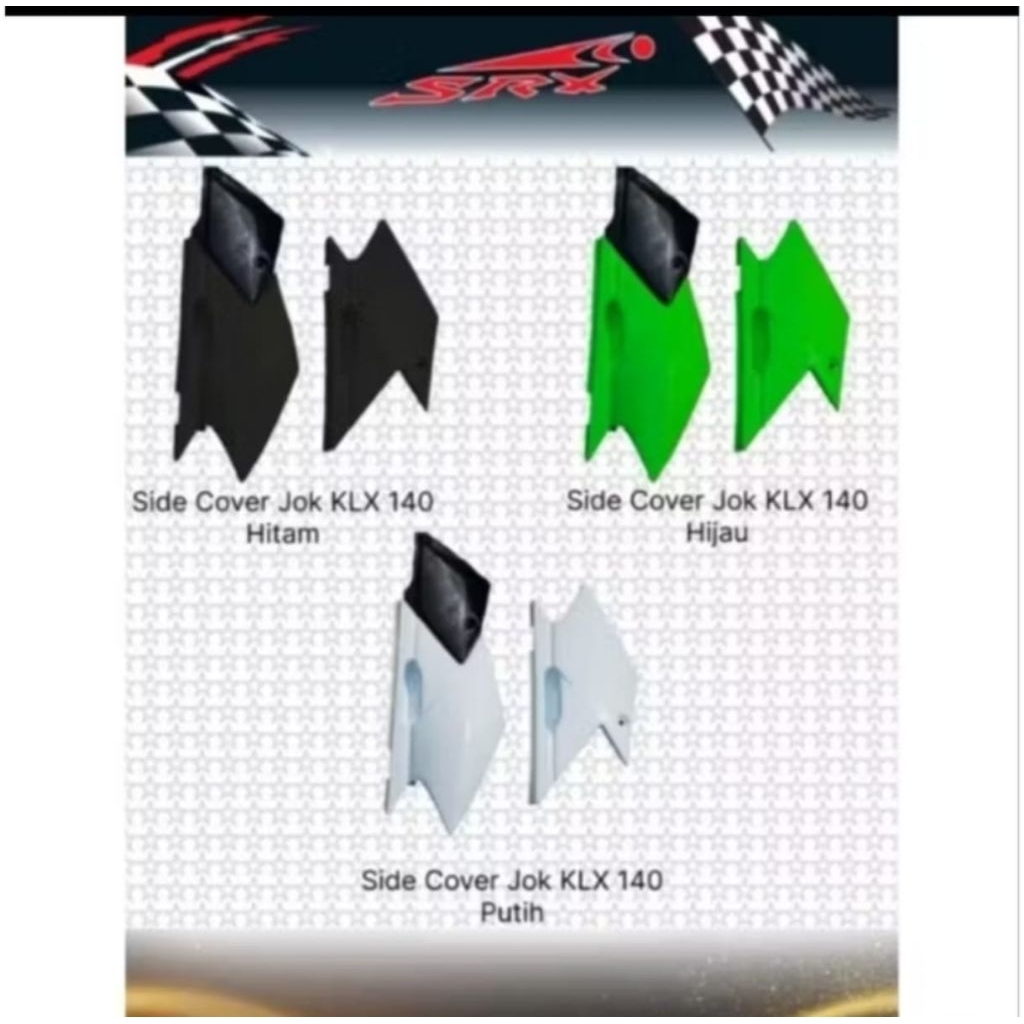 cover tutup body jok samping klx 140 - SRX