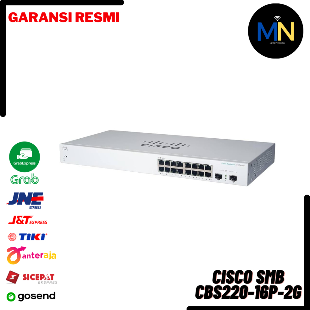 Cisco Business CBS220-16P-2G Smart Switch / cisco cbs220 / 16-port GE