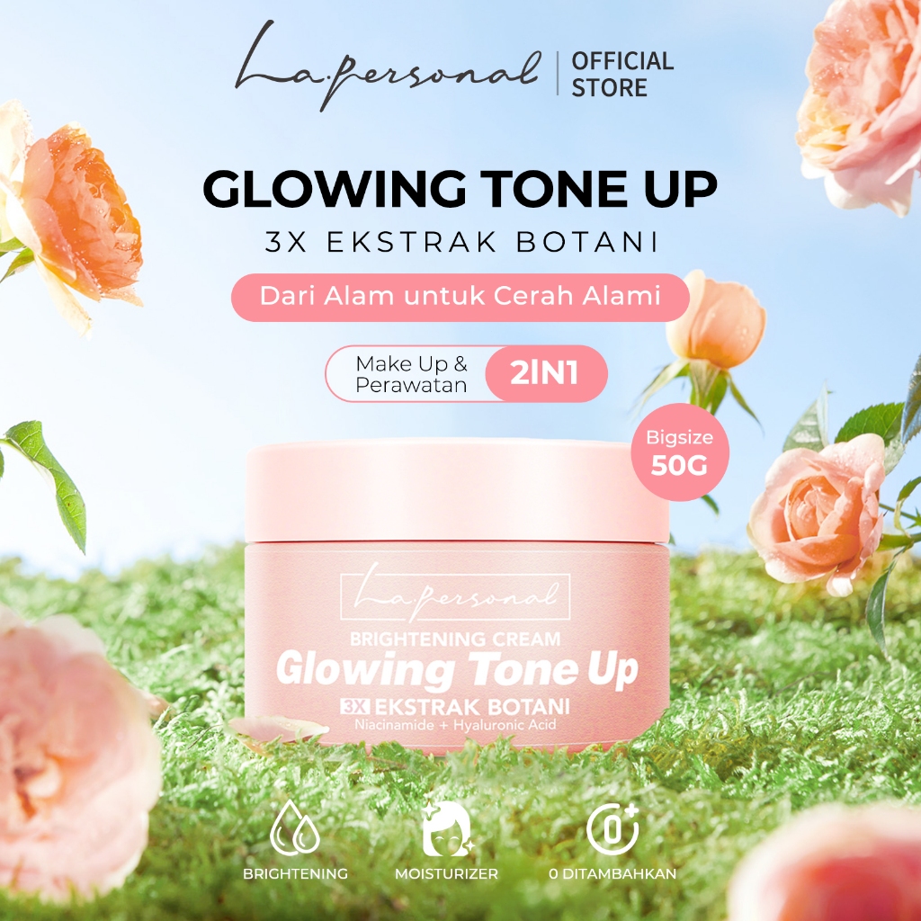 La.personal - Glowing Tone Up Brightening Cream 50g | Niacinamide Hyaluronic Acid 3XBotanical Extrac