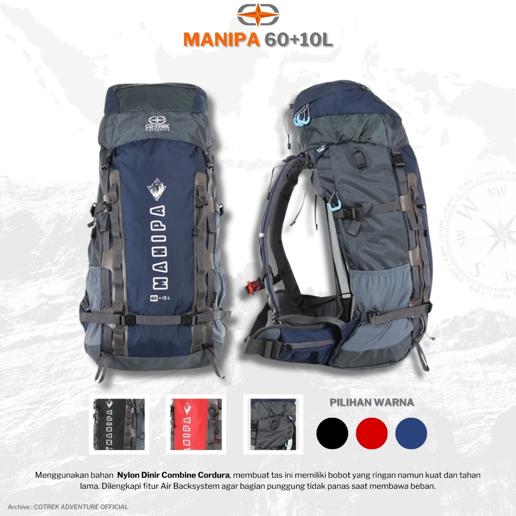 Carrier Manipa 60 + 10 Cotrek Adventure