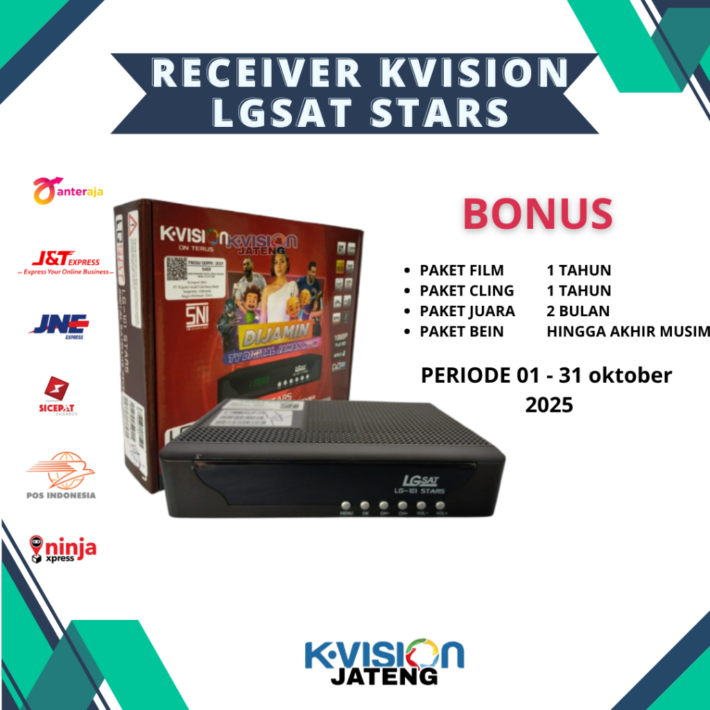 Receiver K-Vision LGSAT STARS/GARDINER OTTIMO Untuk Parabola Jaring atau Mini
