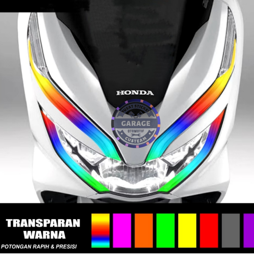Stiker Lampu PCX 150 Tema RGB Pelangi/Sticker Alis Motor PCX150