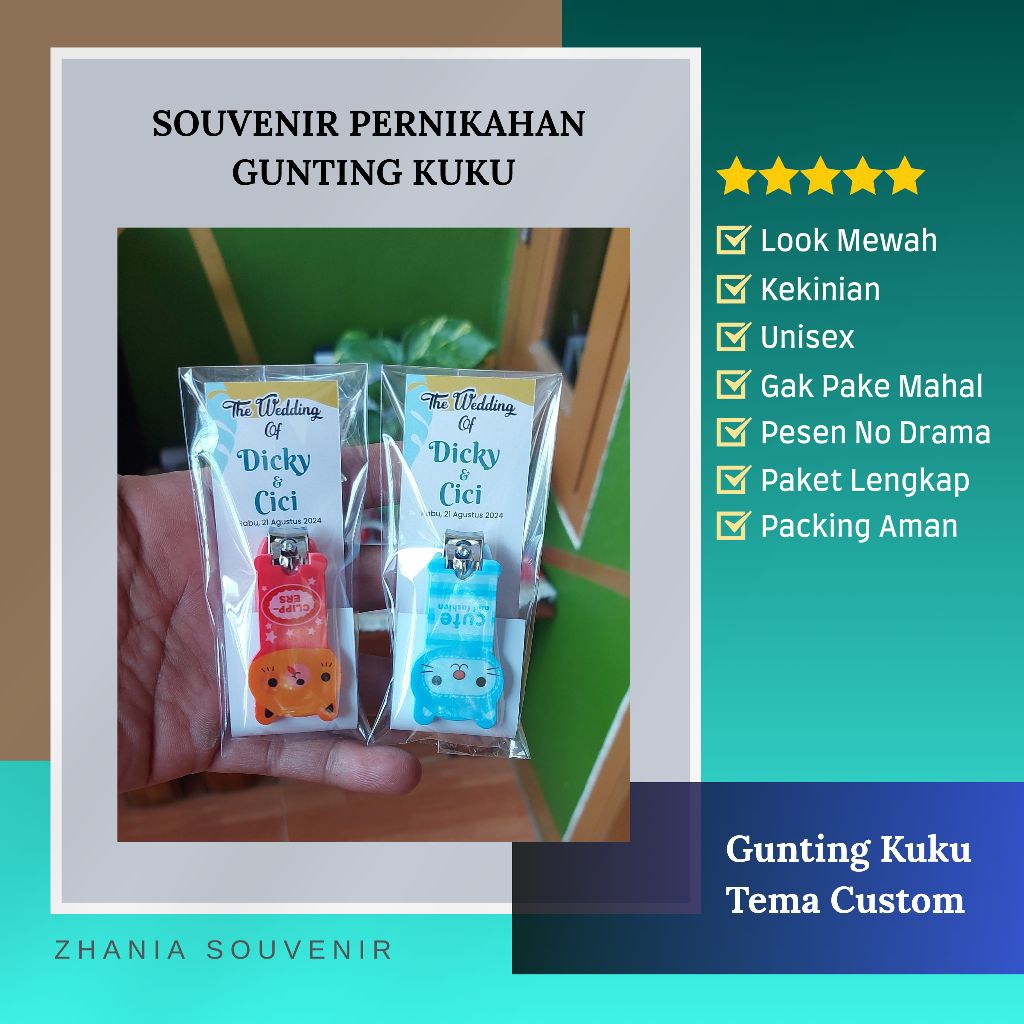 [ Minim Order 50 Pcs ] Souvenir Pernikahan Gunting Kuku