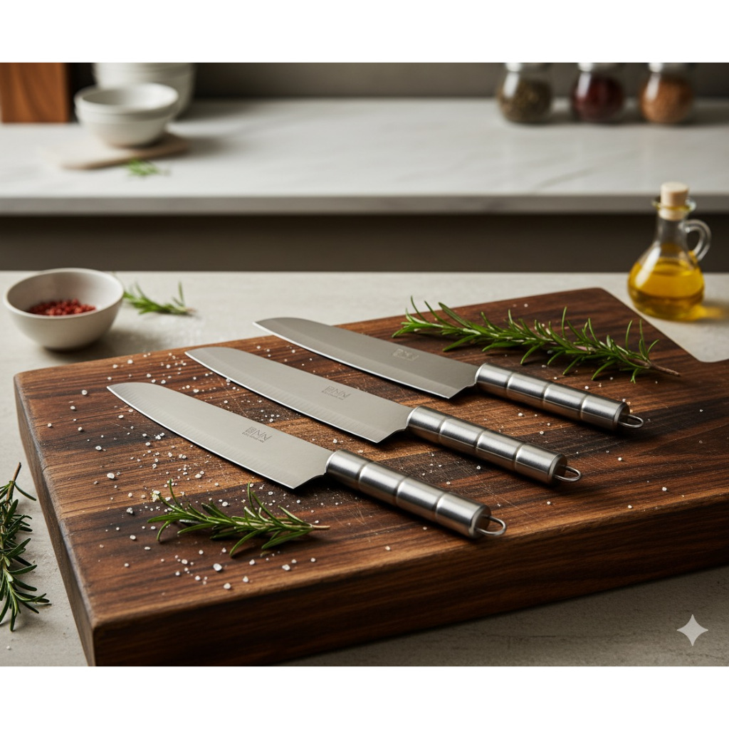 PISAU DAPUR TAJAM STAINLESS TEBAL SERBAGUNA - HOKI HOUSEWARE