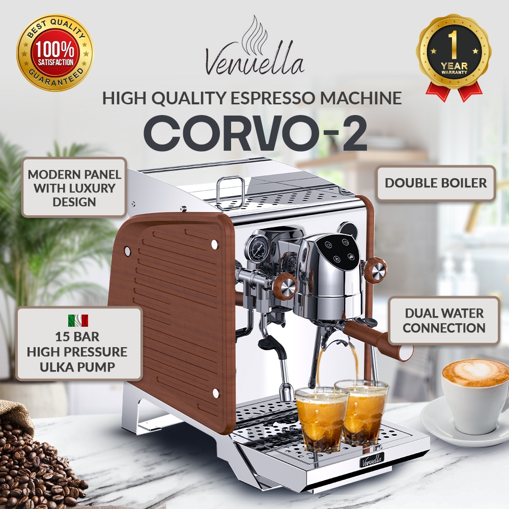 Venuella Corvo 2 Mesin Kopi Espresso Double Boiler PID Control