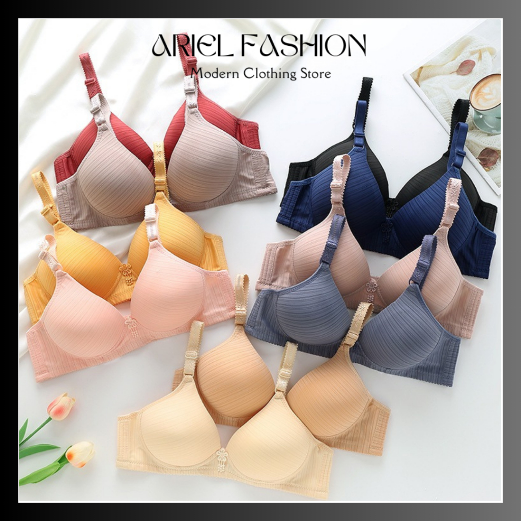 ArielFashion Bh Wanita Jumba Bra Tanpa Kawat Ukuran Besar Busa Tipis 36-40 B1637