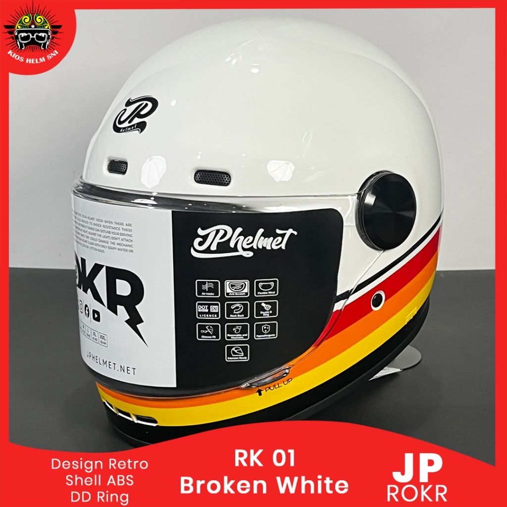 JP ROKR HELM FULL FACE CLASSIC RETRO