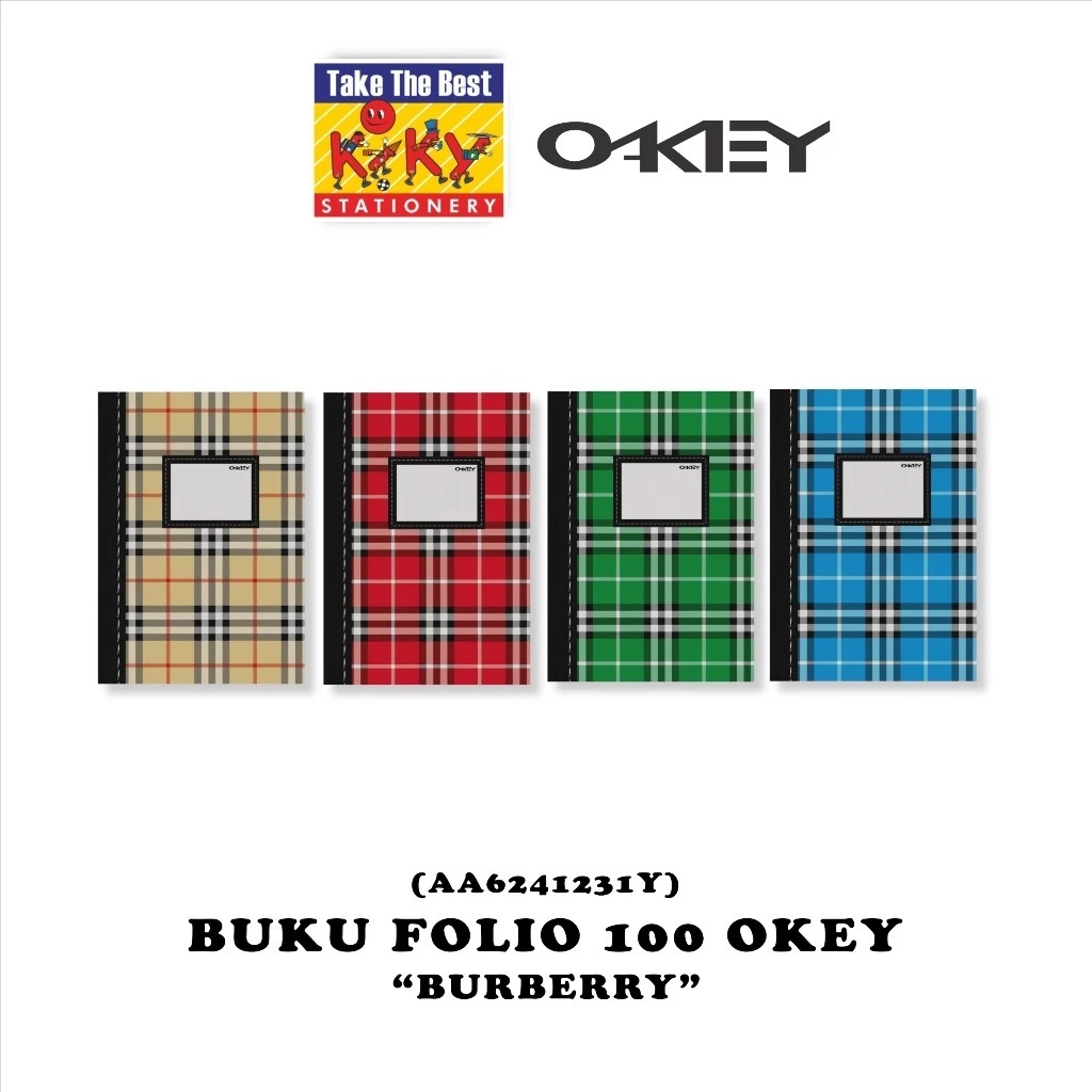 Buku Hardcover OKEY Folio 100 ( Buku Catatan Bergaris Folio 100 Lembar )