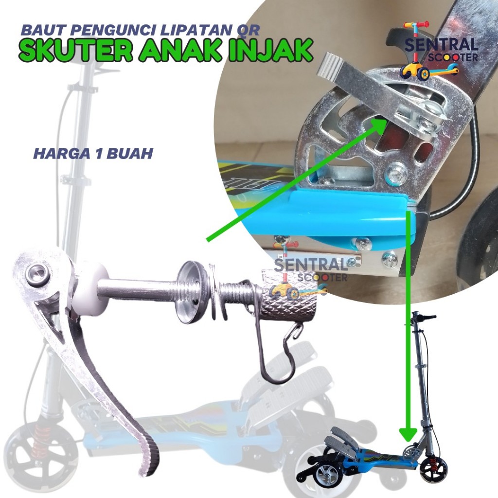 Baut QR Frame Lipat Skuter Anak Pedal Injak RMB VIta Exotic