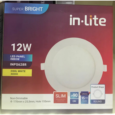 Lampu Inlite LED Panel Light INPS628R 12watt Semu