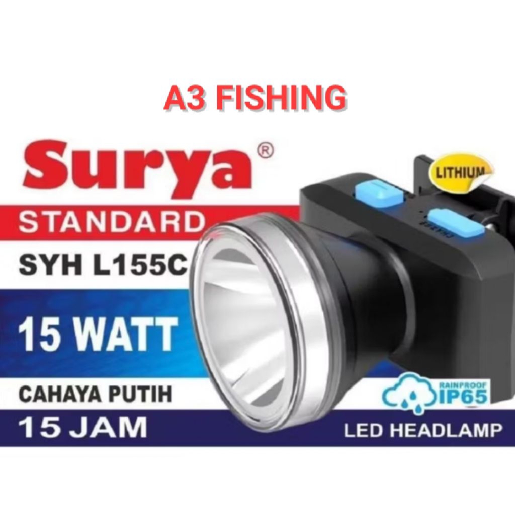 Senter Kepala Surya 15 watt Bisa dicharger
