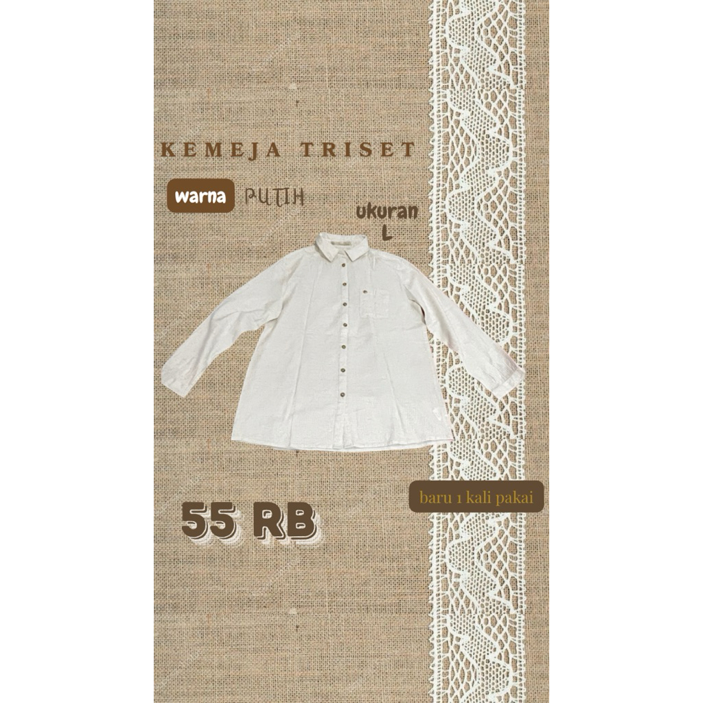 Kemeja putih triset