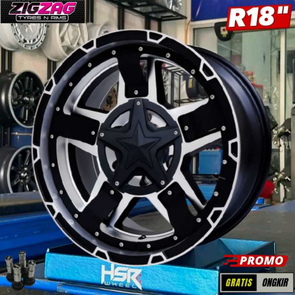 HSR Velg Pajero Fortuner Hilux DC Triton Ring 18 HSR Rasta PCD 6x139,7 - hsr wheel surabaya