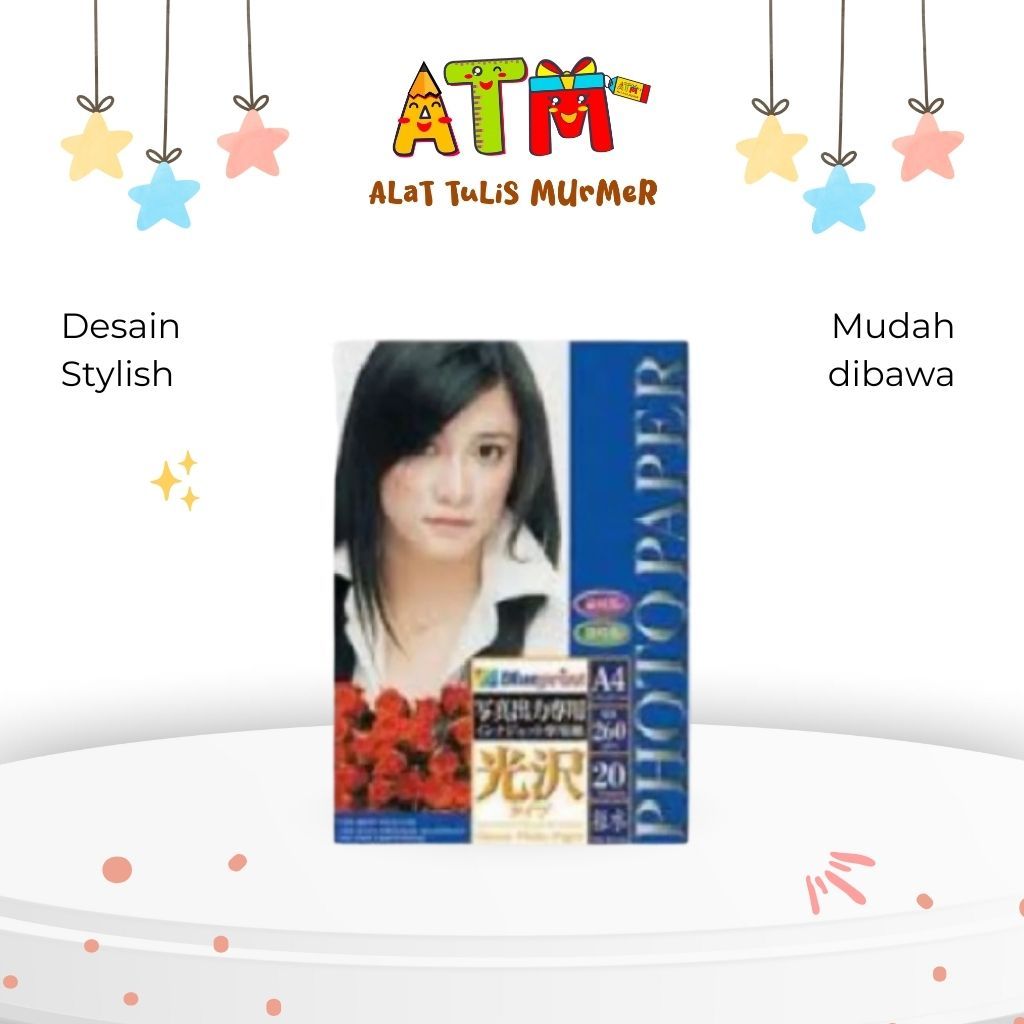 Glossy Paper/Kertas Cetak/BLUEPRINT Glossy Paper A4 260 GSM