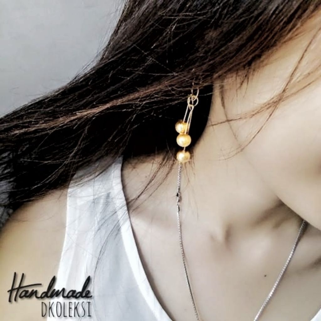 Anting Fashion Mutiara Gold | Anting Jurai